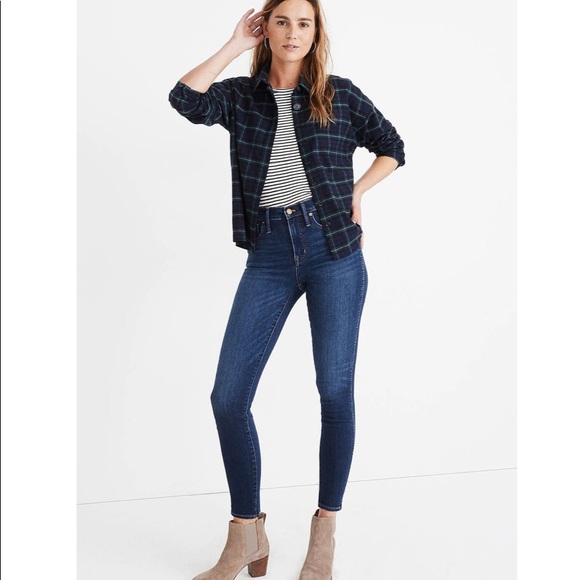 Madewell Mid-Rise 9” Skinny Blue Jeans size 27 - Picture 4 of 10